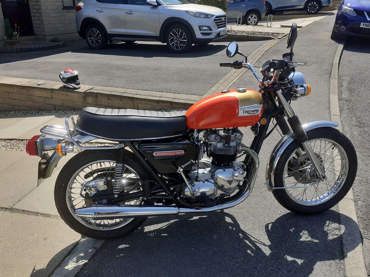 T140e 1980 Triumph Bonneville T140E Orange Manual, 5 speed in Colne, United ...