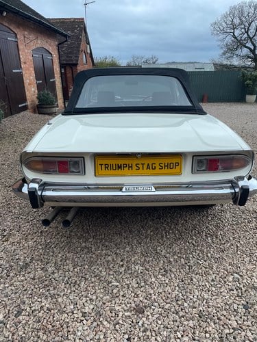 White Triumph Stag AUTO 4 speed EX Show Winning. For Sale