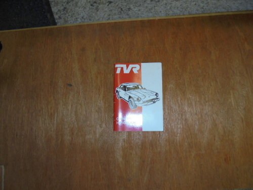 TVR 3000M Owners Handbook In vendita