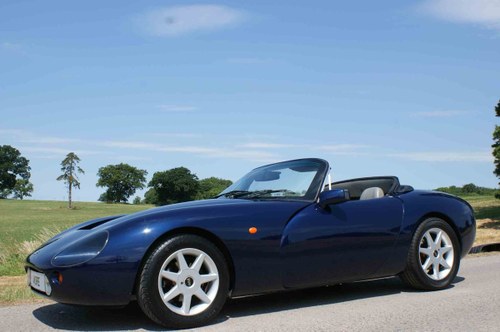 1997  TVR Gr 500 in Pearl Blue with Portland Grey  SOLD
