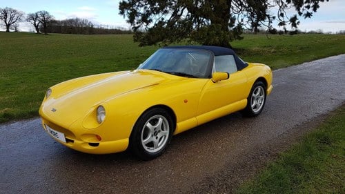 2002 TVR 4.5L Chimaera Giallo Fly Yellow with Navy Interior SOLD