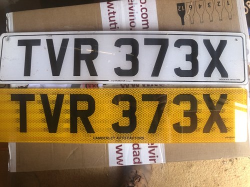 Special TVR Number Plate for your Pride and Joy In vendita