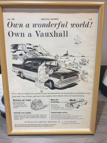 1961 Vauxhall Victor Advert Original  VENDUTO