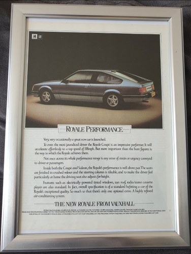 1979 Original Vauxhall Royale Advert In vendita