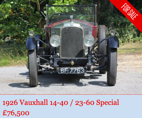 1926 Vintage Vauxhall 30-98 pretender VENDUTO