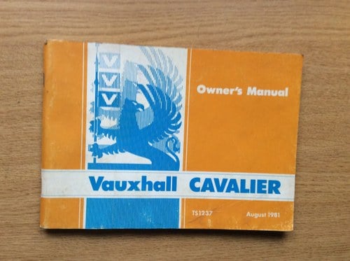 1981 VAUXHALL CAVALIER OWNERS MANUAL  For Sale