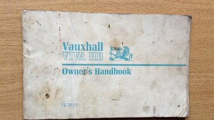 Vauxhall VIVA HB OWNERS HANDBOOK