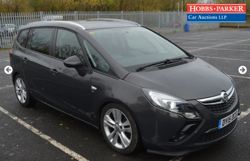 2015 Vauxhall Zafira Tourer - 63,886 Miles - Auction 25th For Sale by Auction