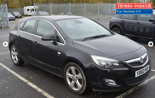 2010 Vauxhall Astra Sri VX-Line Turbo 56,928 miles for auction 25 For Sale