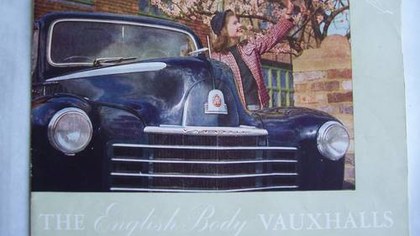 Australian sales brochure VAUXHALL VELOX - WYVERN 1949