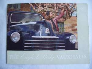 Australian sales brochure VAUXHALL VELOX - WYVERN 1949 For Sale (picture 1 of 6)