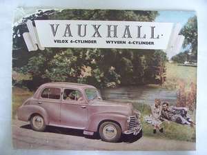 VAUXHALL VELOX-6 & WYVERN-4 SALES BROCHURE 1950 For Sale (picture 1 of 6)
