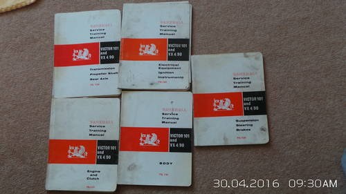 1960 original vx 4/90 or 101 workshop manuals For Sale
