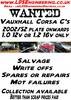 Vauxhall Corsa B C D scrap mot failures non runners