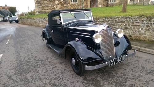 1935 Vauxhall Light Six 2 Door 4 Seater Roadster For Sale