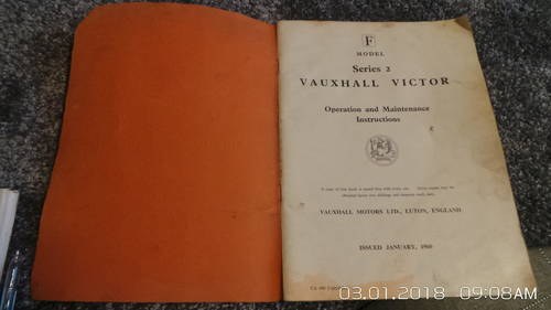 1960 VICTOR F TYPE HAND BOOK For Sale