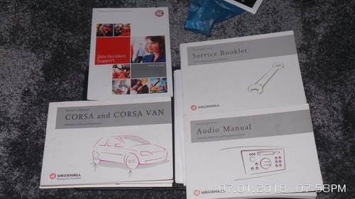 2002 vauxhall corsa owners handbook For Sale