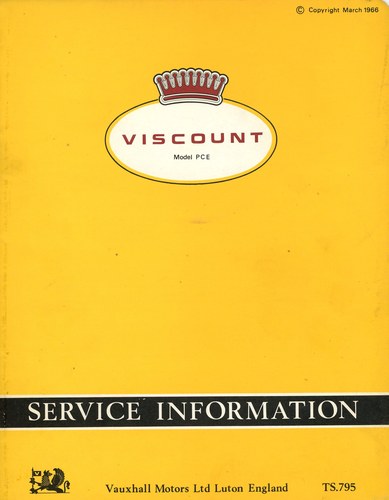 Viscount Service information In vendita