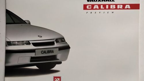 Picture of Vauxhall Calibra UK Preview Sales Brochure - For Sale