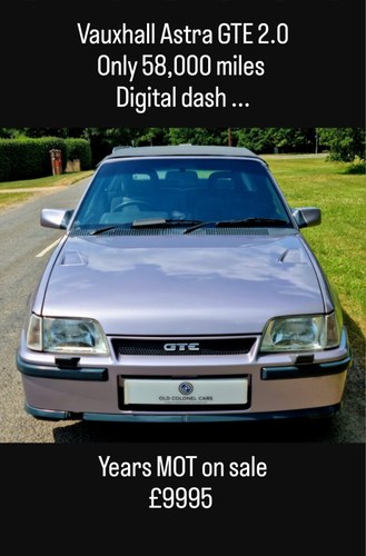 1990 Vauxhall Astra GTE 2.0 Convertible - Only 58,000 Miles For Sale