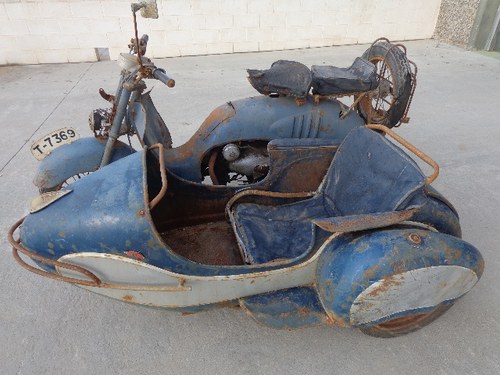 1956 Iso moto and sidecar original In vendita