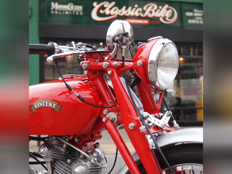 Vincent Comet In Chinese Red, RESERVED / SOLD TO SM.