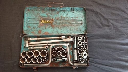 Vintage Hazet 1/2 ratchet socket set In vendita