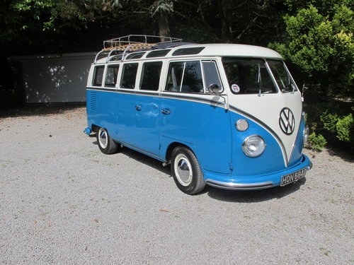1966 VW Samba / Microbus Deluxe 21 Window Camper For Sale
