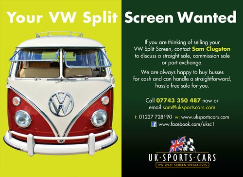 VW T1 Split Screen Camper Van / Bus Purchasing Service.  For Sale