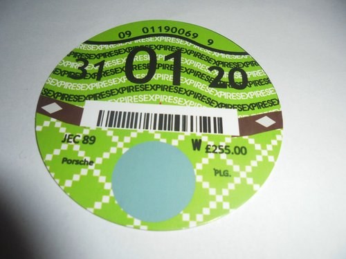 Road Tax Disc 2020. SOLD