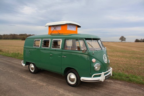 1966 VW Split Screen Camper Van. Pop Top. Rare Special Order For Sale