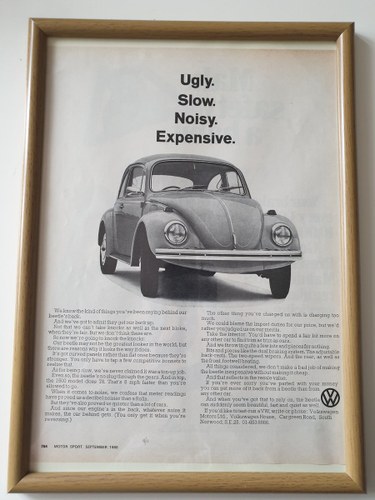 Original 1968 VW Beetle Advert For Sale