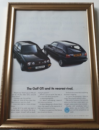 1990 Golf GTi Mark 2 advert Original  In vendita