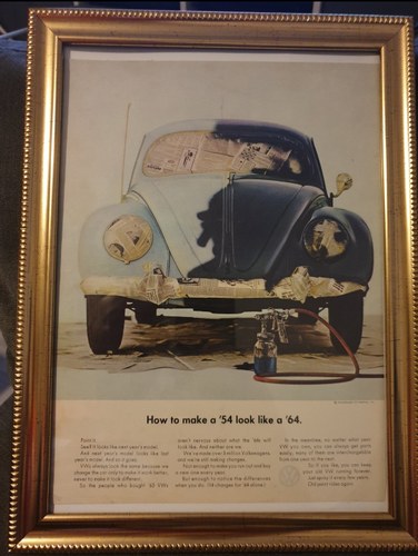 1963 VW Beetle Advert Original  VENDUTO