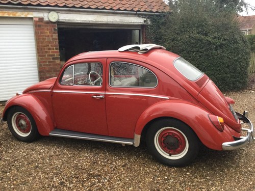 1963 VW Beetle in Ruby Red UK RHD Original Ragtop For Sale