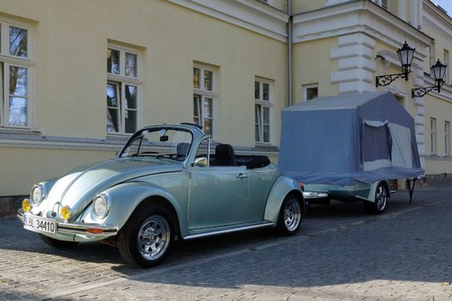 1984 Volkswagen Beetle Cabrio + tent trailer For Sale