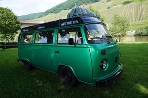 1976 Green VW Camper with Refurbished Engine SOLD