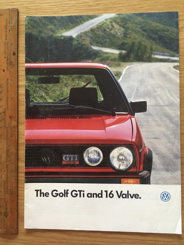 1987 Volkswagen Golf GTI and 16 valve brochure For Sale