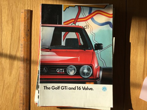 1988 Volkswagen Golf GTI and 16 valve brochure SOLD