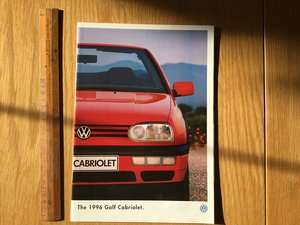 Golf Cabriolet brochure 1995 For Sale (picture 1 of 1)