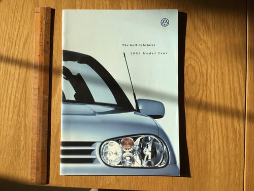 2000 Golf convertible brochure VENDUTO