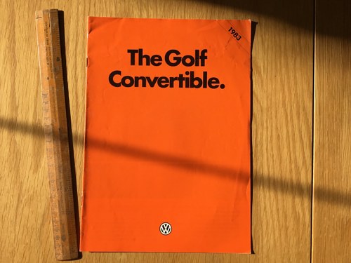 Golf Convertible brochure 1983 VENDUTO
