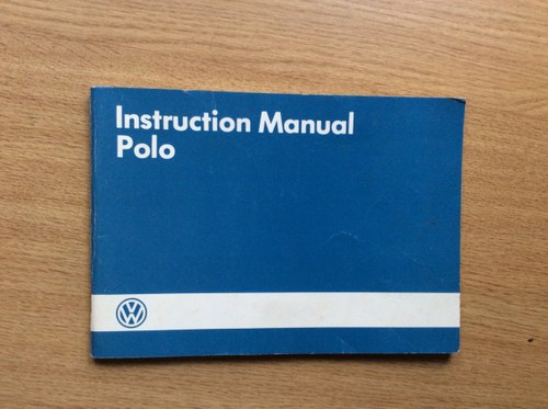 1985 VOLKSWAGEN POLO Instruction Manual For Sale