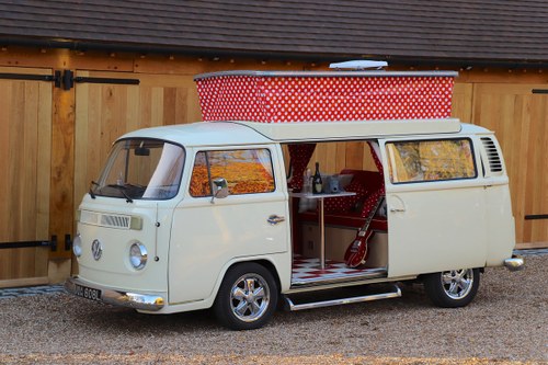 1973 VW Bay Window Camper Van. Factory Right Hand Drive. For Sale