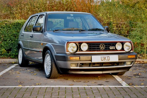 VW VOLKSWAGEN GOLF MK2 GTI 8V 1990 SILVER 5DR BIG BUMPER VERKAUFT