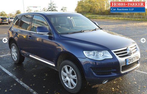 2007 Volkswagen Touareg SE 174 TDI 103,470 Miles for auction 17th For Sale by Auction