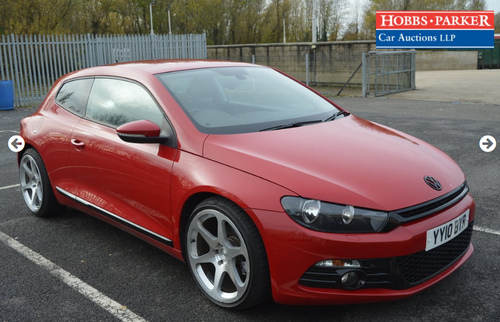 2010 Volkswagen Scirocco GT TDi 170 134,238 miles for auction 25t For Sale by Auction