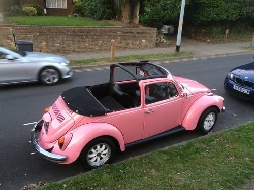 1973 Pink VW Beetle cabriolet. 12 months MOT In vendita