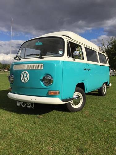 Fully Restored Westfalia 1971, Blue and White For Sale