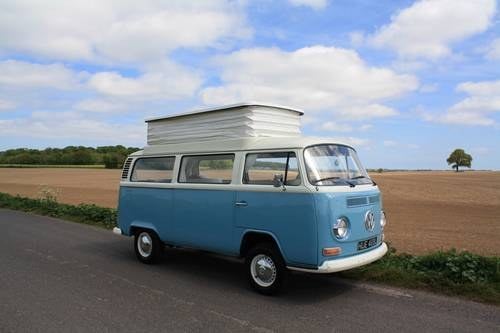 1972 VW Bay Window Camper Van – Right Hand Drive – Pop Top For Sale